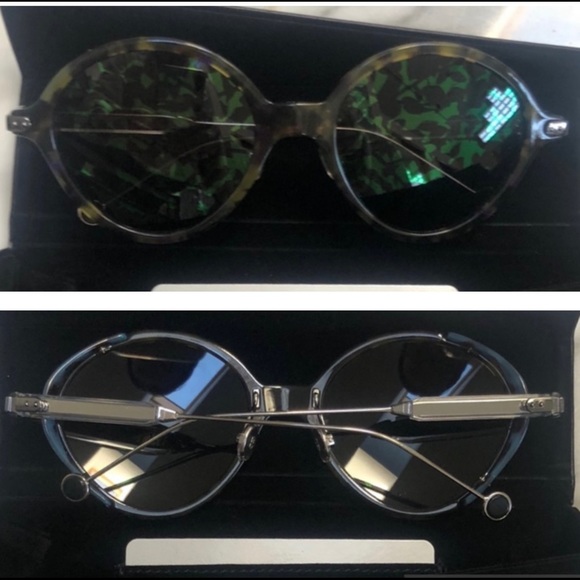 DIOR 2023 FASHION FORWARD COLOR IS  “GREEN” RUNWAY FOLIAGE ROUND SUNGLASSES - Picture 13 of 16